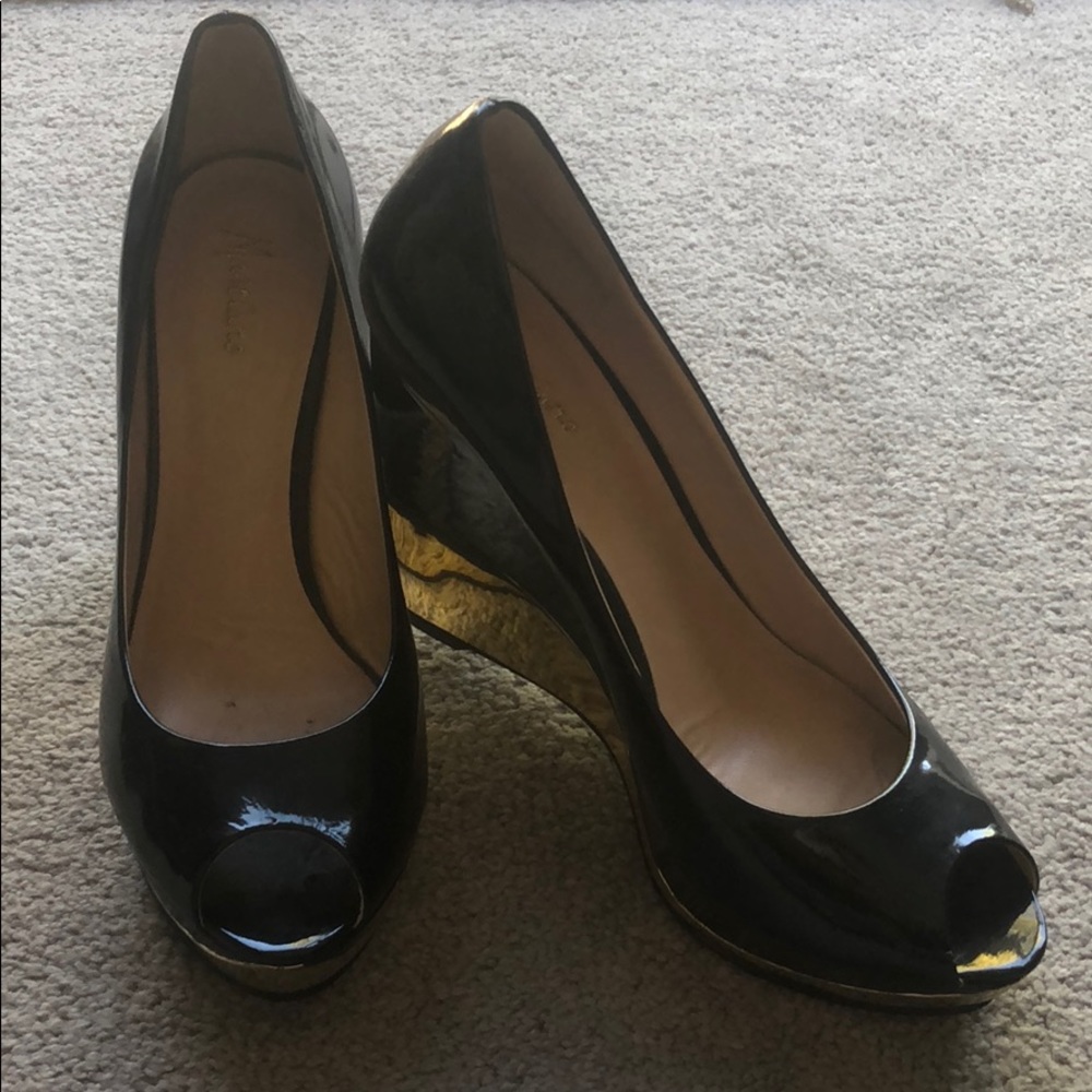 Marciano black and gold wedge